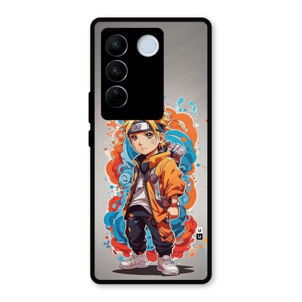 Cool Naruto Uzumaki Metal Back Case for Vivo V27 Pro