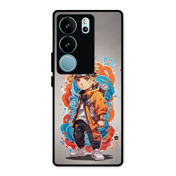 Cool Naruto Uzumaki Metal Back Case for Vivo V29 Pro