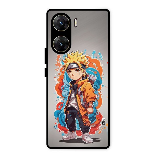 Cool Naruto Uzumaki Metal Back Case for Vivo V29e