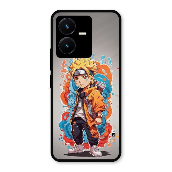 Cool Naruto Uzumaki Metal Back Case for Vivo Y22s