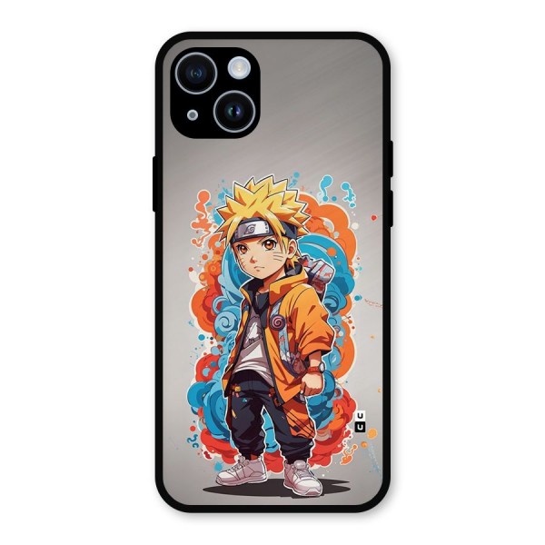 Cool Naruto Uzumaki Metal Back Case for iPhone 14