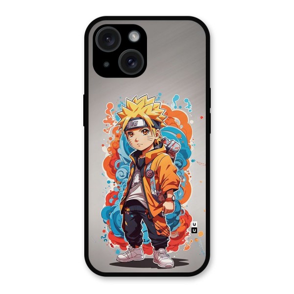 Cool Naruto Uzumaki Metal Back Case for iPhone 15