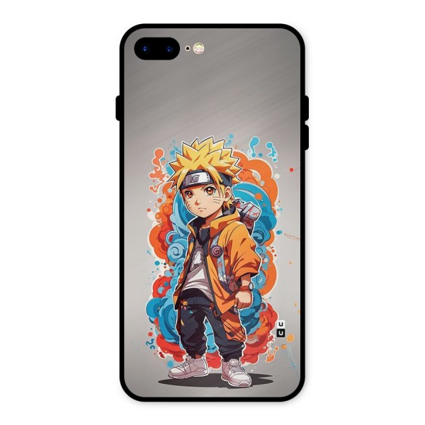 Cool Naruto Uzumaki Metal Back Case for iPhone 8 Plus