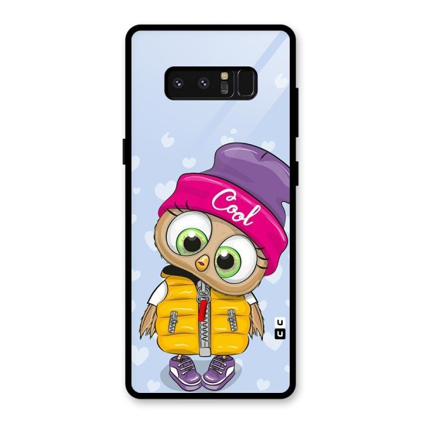 Cool Owl Glass Back Case for Galaxy Note 8