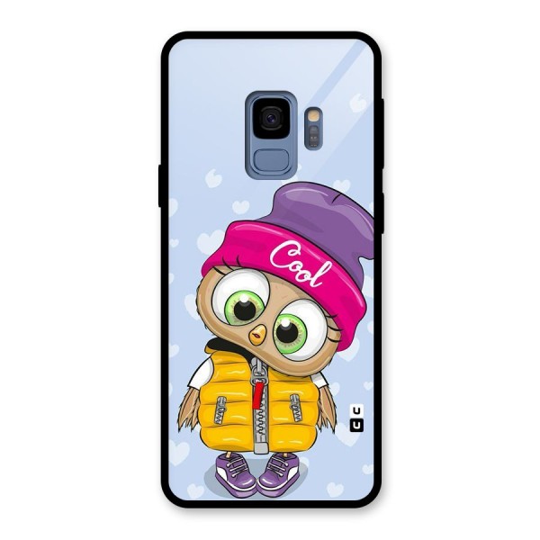 Cool Owl Glass Back Case for Galaxy S9