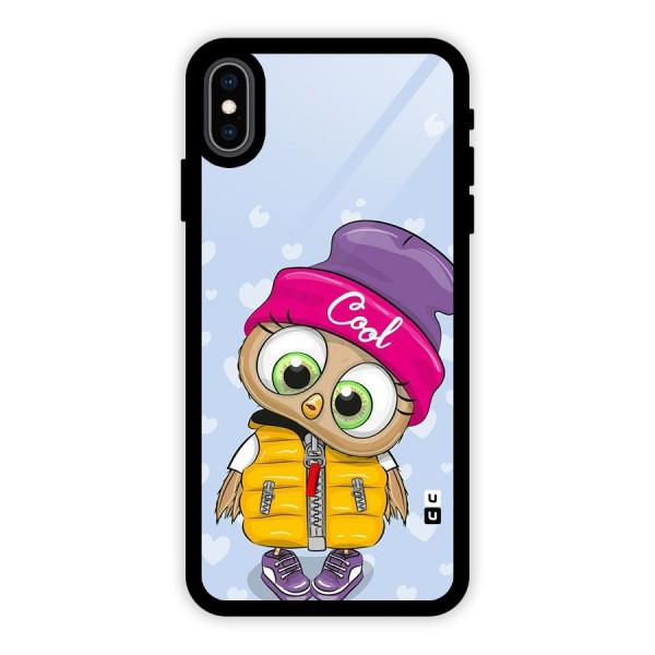 Cool Owl Glass Back Case for iPhone XS Max