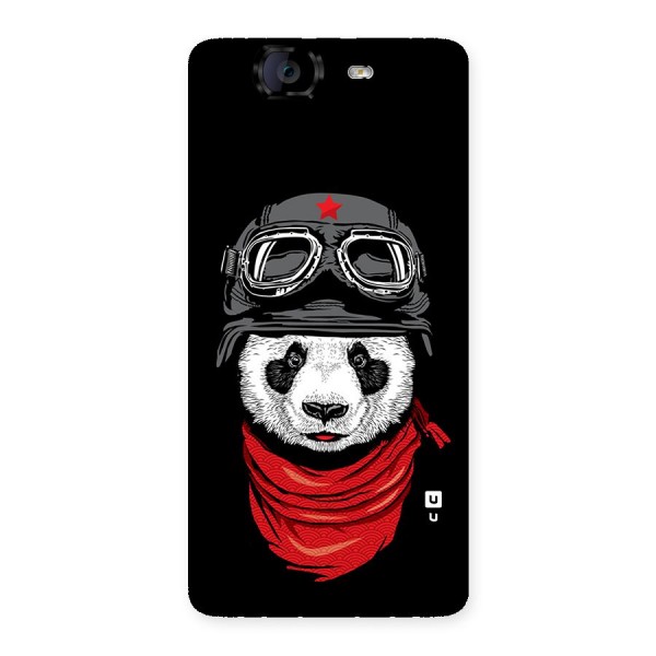 Cool Panda Soldier Art Back Case for Canvas Knight A350