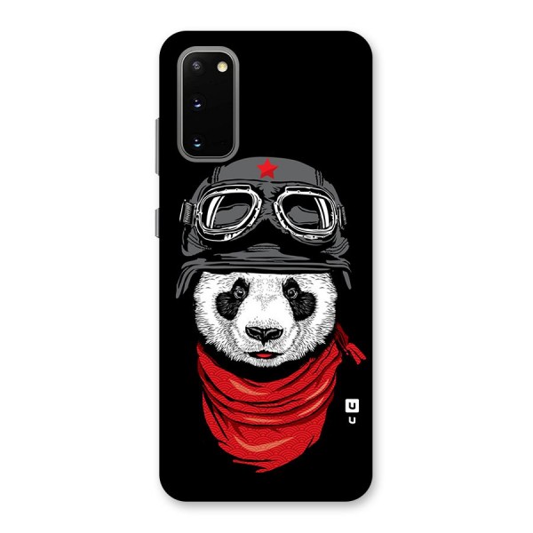 Cool Panda Soldier Art Back Case for Galaxy S20