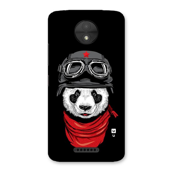 Cool Panda Soldier Art Back Case for Moto C