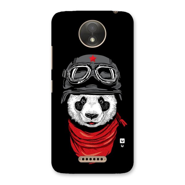 Cool Panda Soldier Art Back Case for Moto C Plus