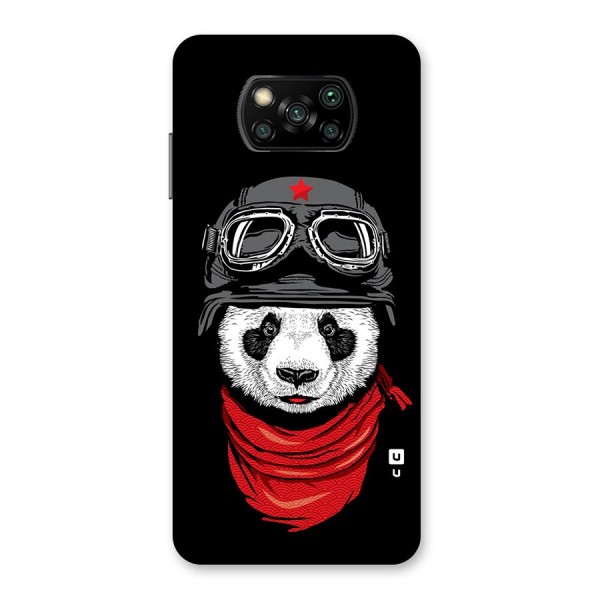 Cool Panda Soldier Art Back Case for Poco X3