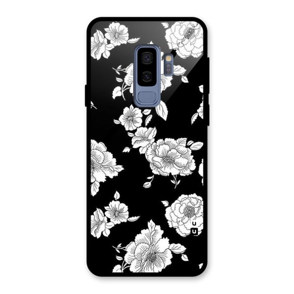 Cool Pattern Flowers Glass Back Case for Galaxy S9 Plus