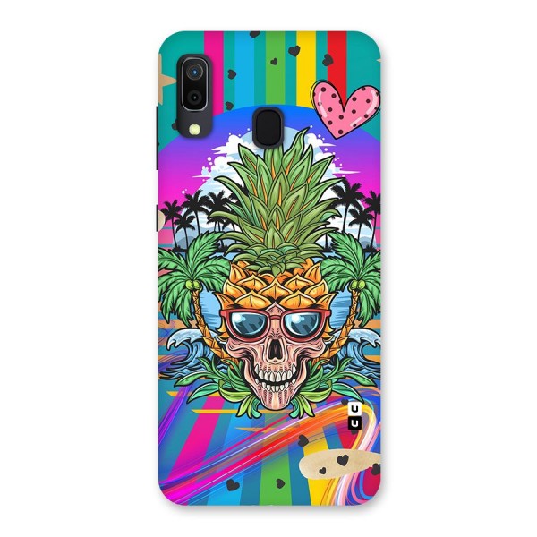 Cool Pineapple Skull Back Case for Galaxy A20