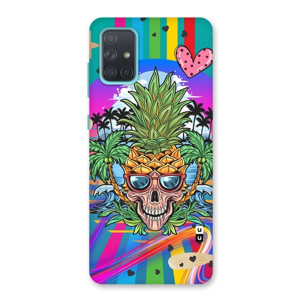 Cool Pineapple Skull Back Case for Galaxy A71