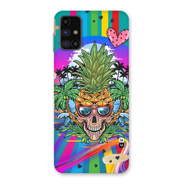 Cool Pineapple Skull Back Case for Galaxy M31s