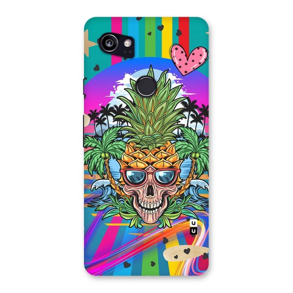 Cool Pineapple Skull Back Case for Google Pixel 2 XL