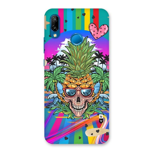 Cool Pineapple Skull Back Case for Huawei P20 Lite