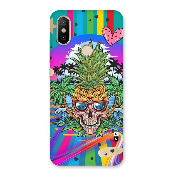 Cool Pineapple Skull Back Case for Mi A2