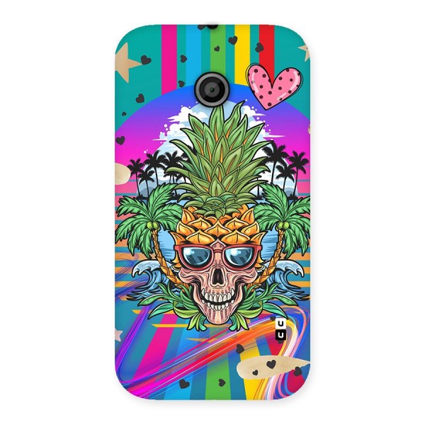 Cool Pineapple Skull Back Case for Moto E