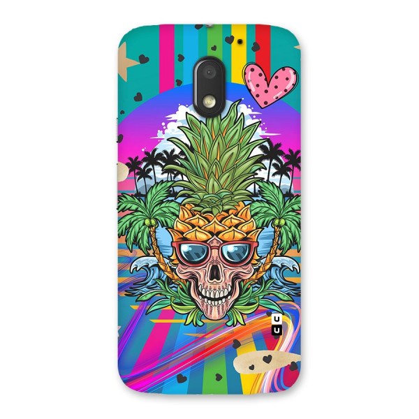 Cool Pineapple Skull Back Case for Moto E3 Power