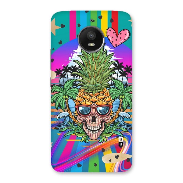 Cool Pineapple Skull Back Case for Moto E4 Plus