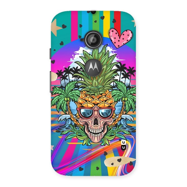 Cool Pineapple Skull Back Case for Moto E 2nd Gen