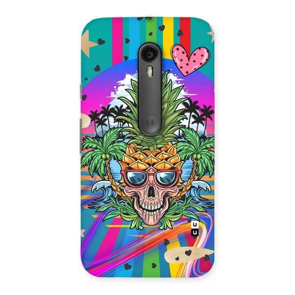 Cool Pineapple Skull Back Case for Moto G3