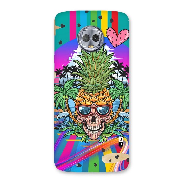 Cool Pineapple Skull Back Case for Moto G6