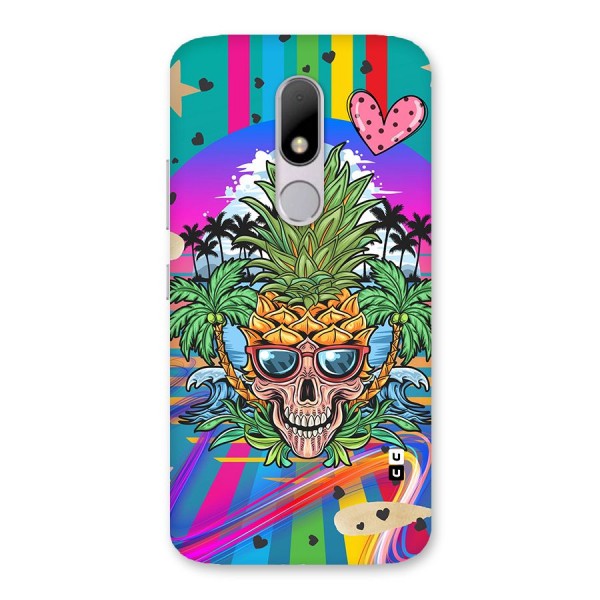 Cool Pineapple Skull Back Case for Moto M