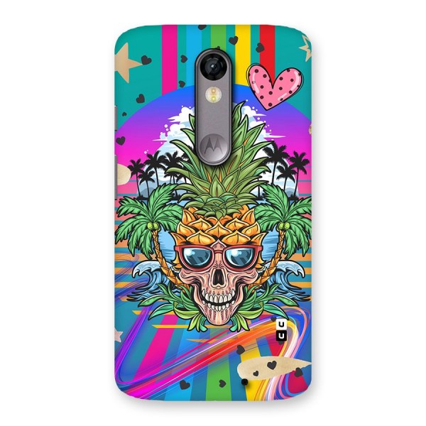 Cool Pineapple Skull Back Case for Moto X Force