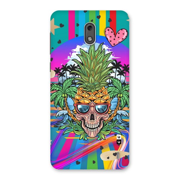 Cool Pineapple Skull Back Case for Nokia 2