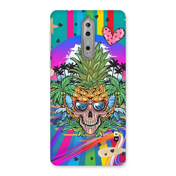 Cool Pineapple Skull Back Case for Nokia 8