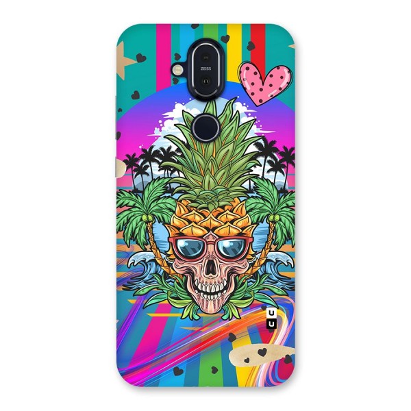 Cool Pineapple Skull Back Case for Nokia 8.1