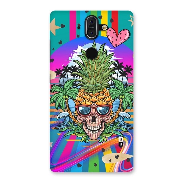 Cool Pineapple Skull Back Case for Nokia 8 Sirocco