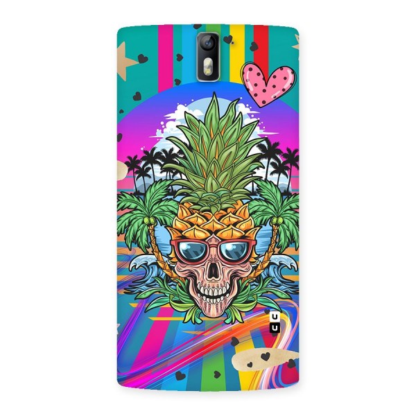 Cool Pineapple Skull Back Case for One Plus One