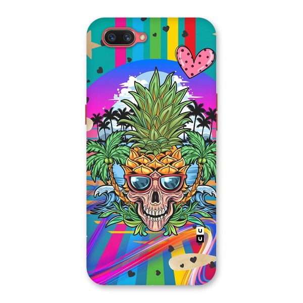 Cool Pineapple Skull Back Case for Oppo A3s