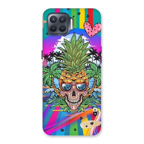 Cool Pineapple Skull Back Case for Oppo F17 Pro