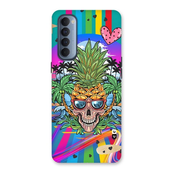 Cool Pineapple Skull Back Case for Oppo Reno4 Pro