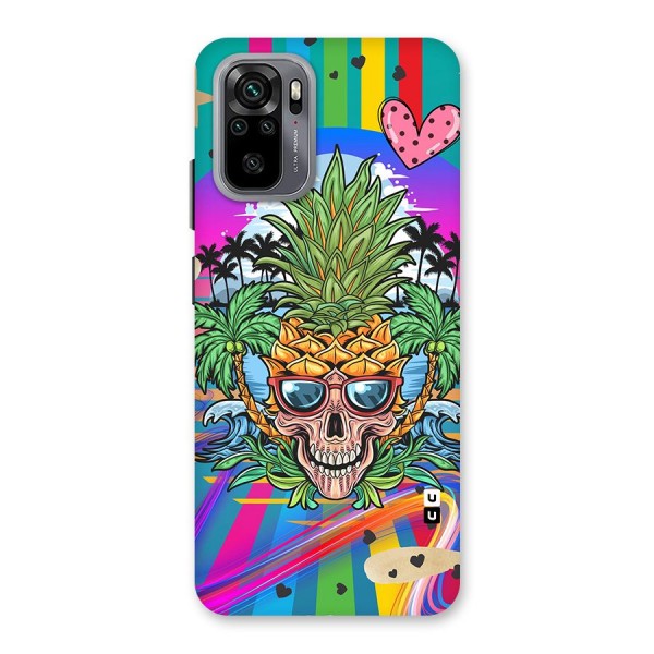 Cool Pineapple Skull Back Case for Redmi Note 10