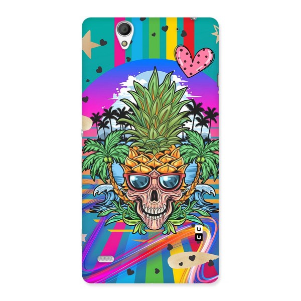 Cool Pineapple Skull Back Case for Sony Xperia C4