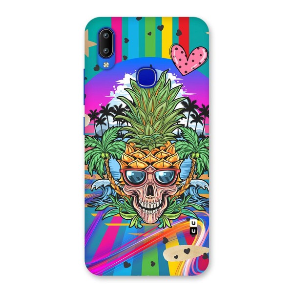 Cool Pineapple Skull Back Case for Vivo Y91