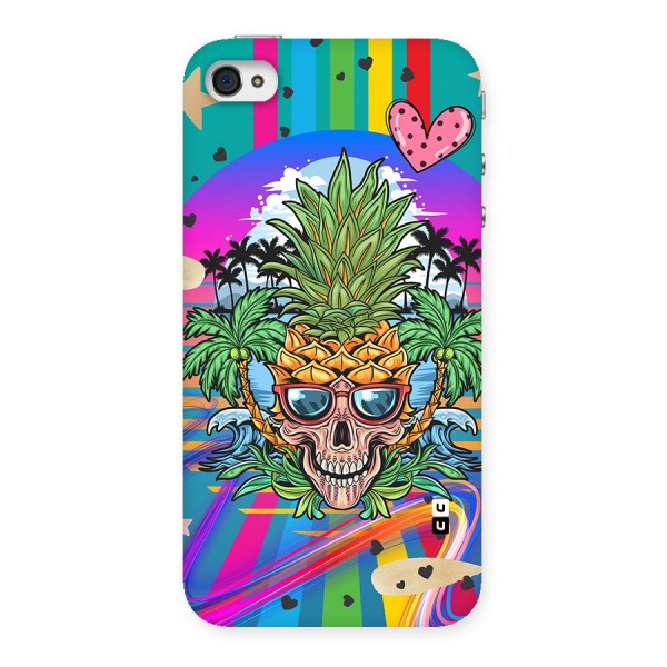 Cool Pineapple Skull Back Case for iPhone 4 4s