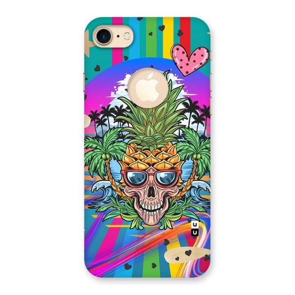 Cool Pineapple Skull Back Case for iPhone 8 Logo Cut