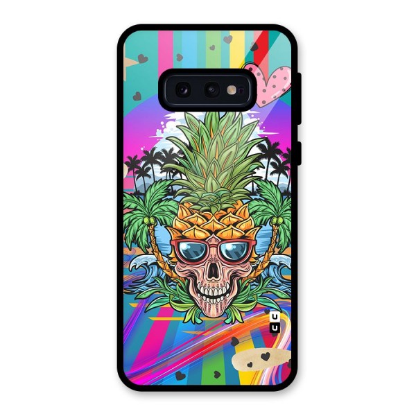 Cool Pineapple Skull Glass Back Case for Galaxy S10e