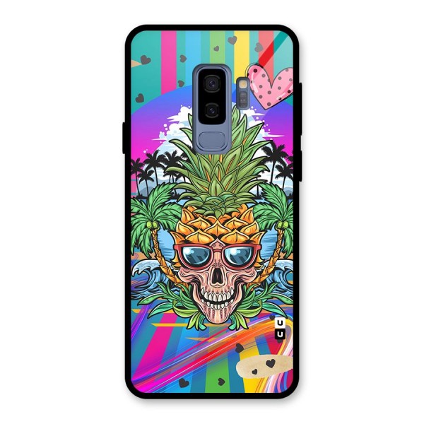 Cool Pineapple Skull Glass Back Case for Galaxy S9 Plus