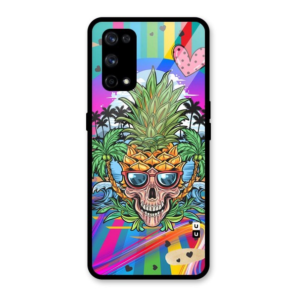 Cool Pineapple Skull Glass Back Case for Realme X7 Pro