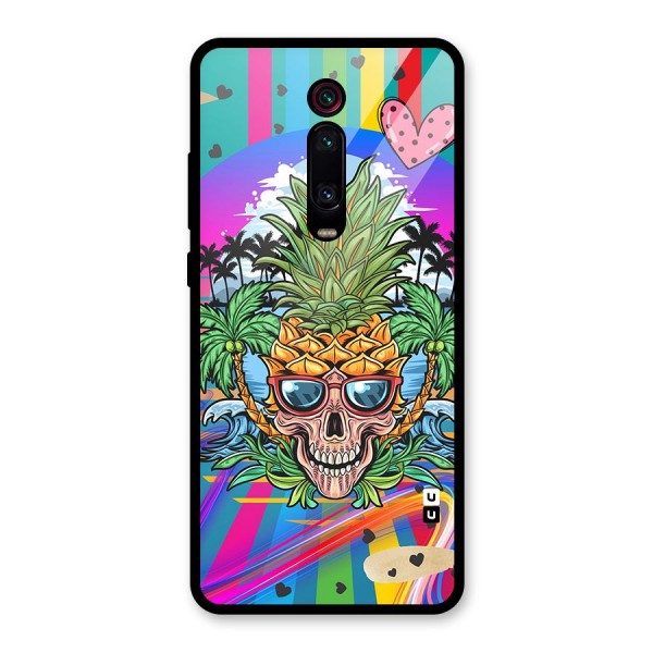 Cool Pineapple Skull Glass Back Case for Redmi K20 Pro