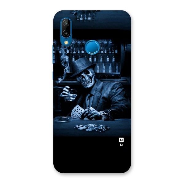 Cool Skull Cards Back Case for Huawei P20 Lite