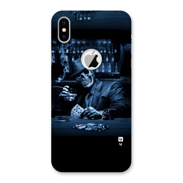 Cool Skull Cards Back Case for iPhone XS Logo Cut