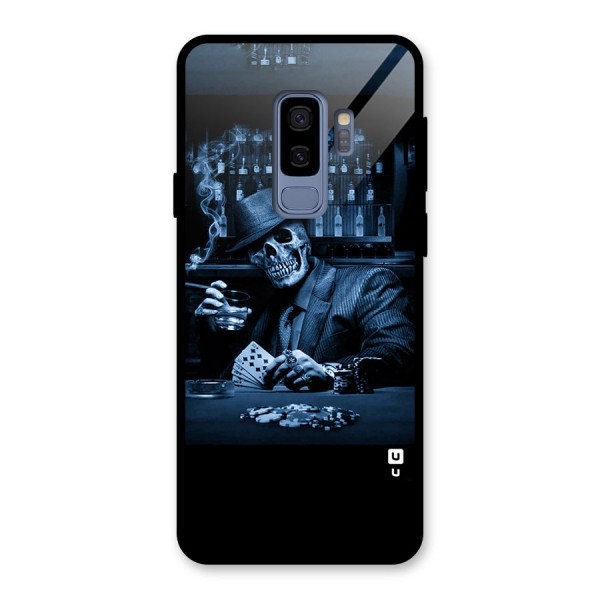 Cool Skull Cards Glass Back Case for Galaxy S9 Plus